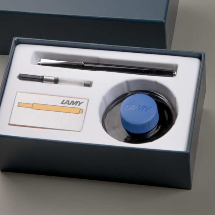 LAMY studio 系列 鋼筆 T52 50ML 墨水禮盒 限量 - 鋼琴黑 (不鏽鋼筆尖款)