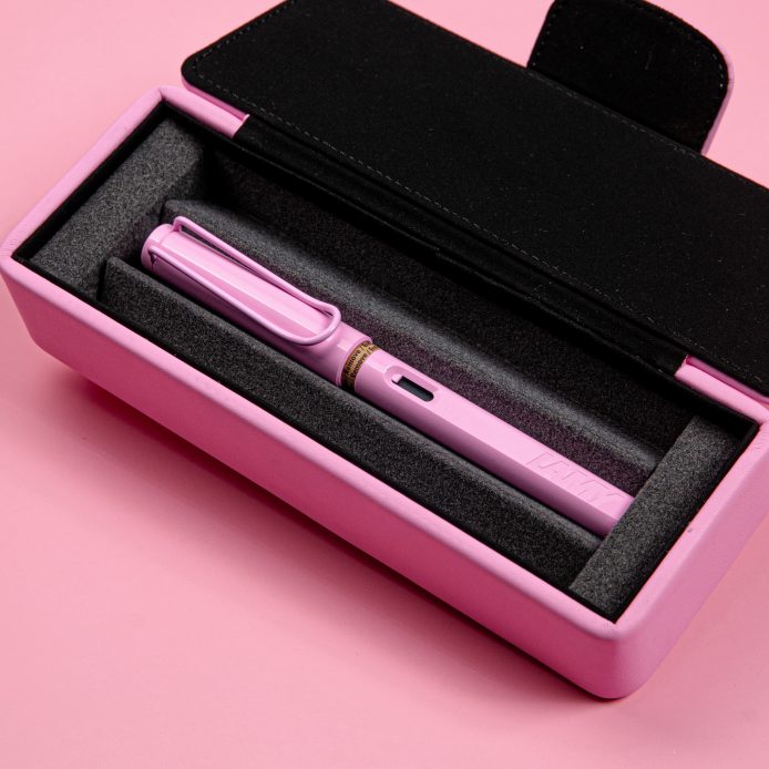 LAMY SAFARI 狩獵者系列 獨家限量 皮革筆盒 - lightrose - 春日粉 (鋼筆 / 鋼珠筆 / 原子筆)