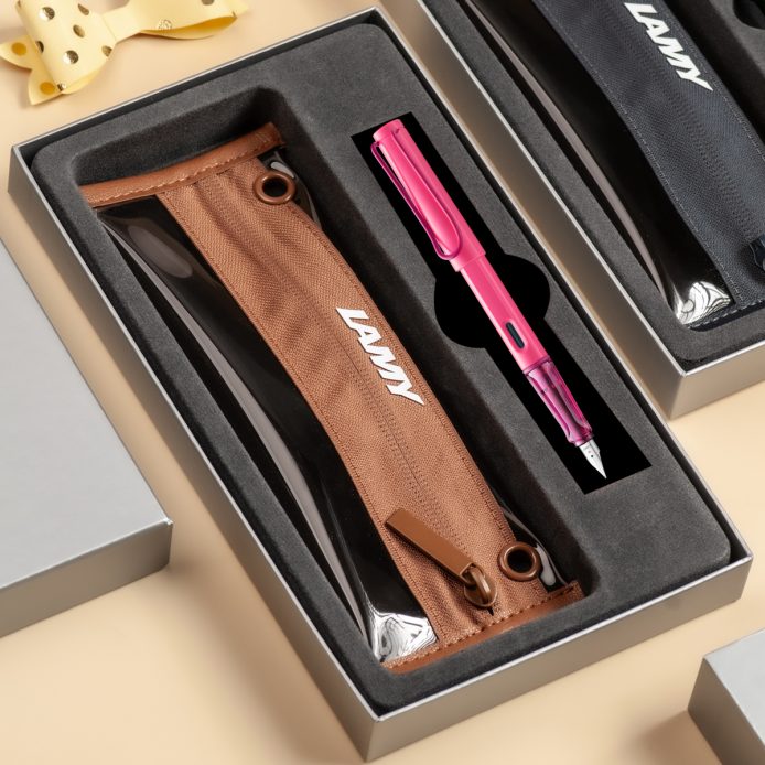 LAMY SAFARI 狩獵者系列 -透明筆袋禮盒-咖啡色 - 鋼筆 (限量色)