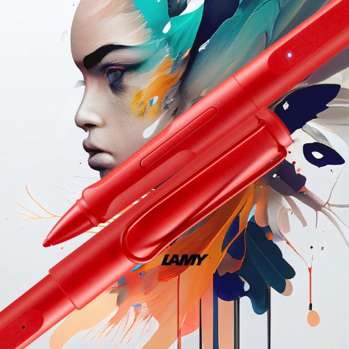 LAMY safari note+ Digital Writing i Pad 數位書寫 觸控筆－紅色 ( 贈 經典黑色束繩A5筆袋乙個)