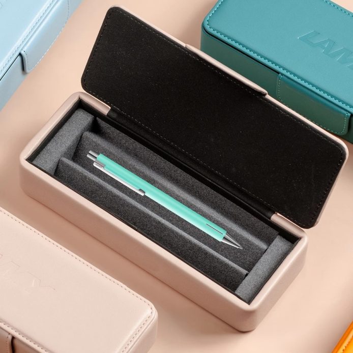 LAMY 原子筆 Econ 系列 (皮革筆盒) - 天空藍