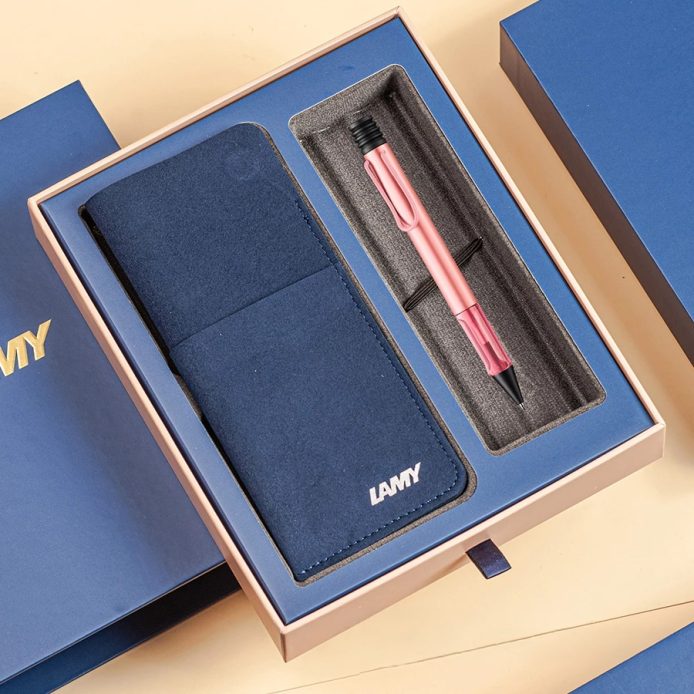 LAMY 原子筆 / AL-STAR恆星系列 (磁吸筆袋禮盒) - 火鶴紅色