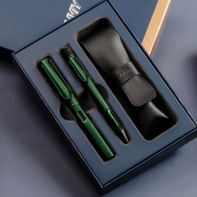 LAMY 鋼筆+原子筆 / 雙入筆套禮盒 - AL-STAR恆星系列- 松木綠